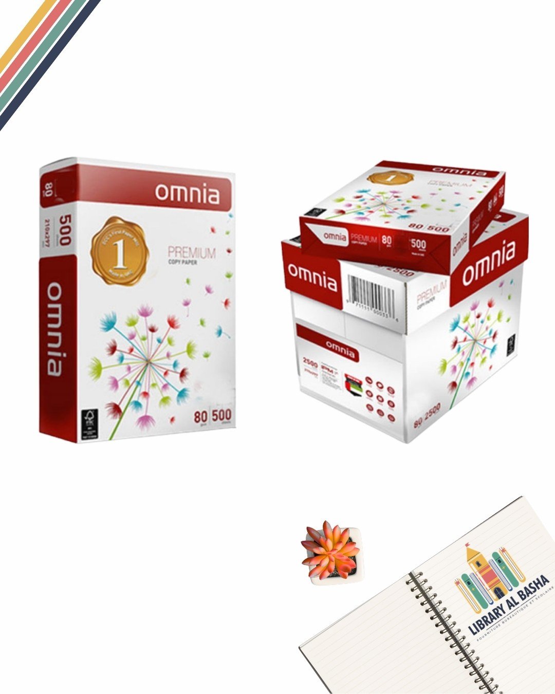 Ramette papier A4  80g OMNIA 500 feuilles