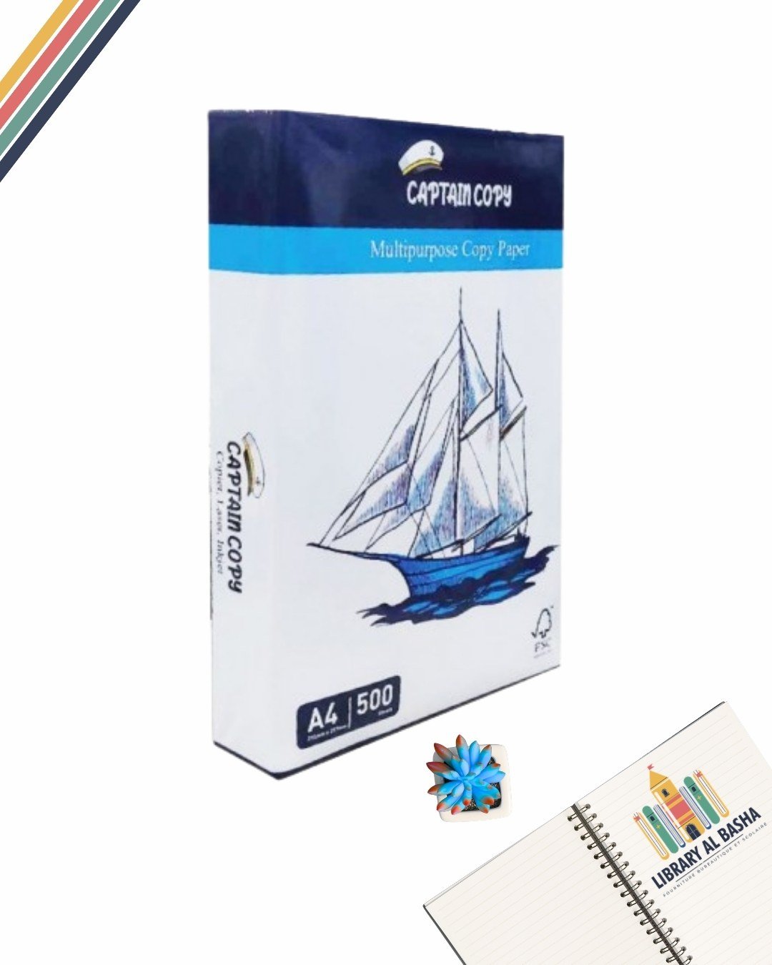Ramette papier A4 80g Captain Copy 500 feuilles