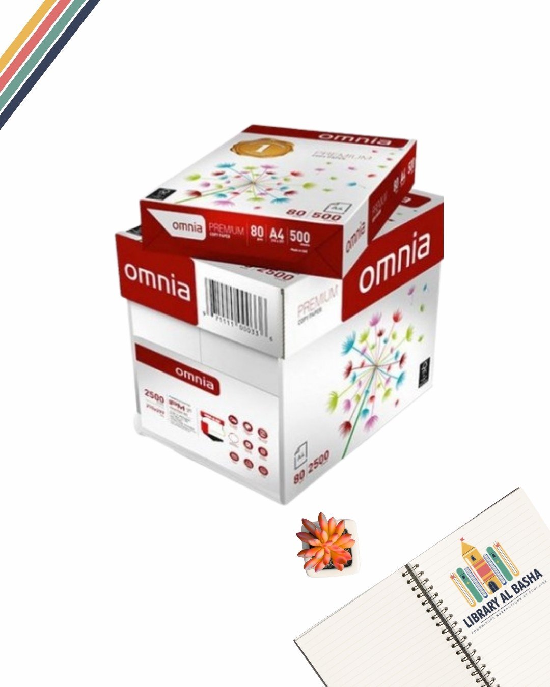 Ramette papier A4  80g OMNIA 500 feuilles