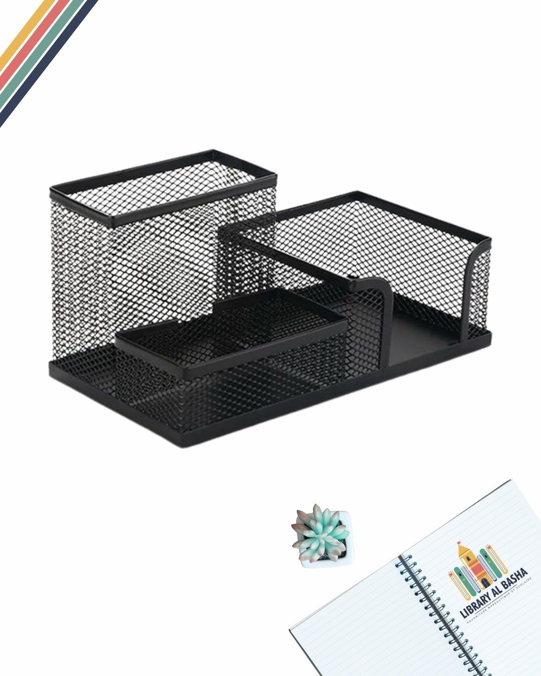 Organisateur de bureau en métal grillagé