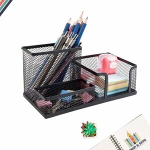 Organisateur de bureau en métal grillagé